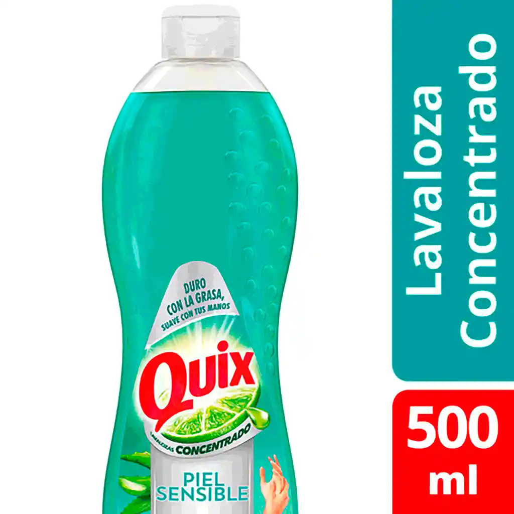 Quix Lavalozas Concentrado Piel Sensible Aloe Vera y Limón