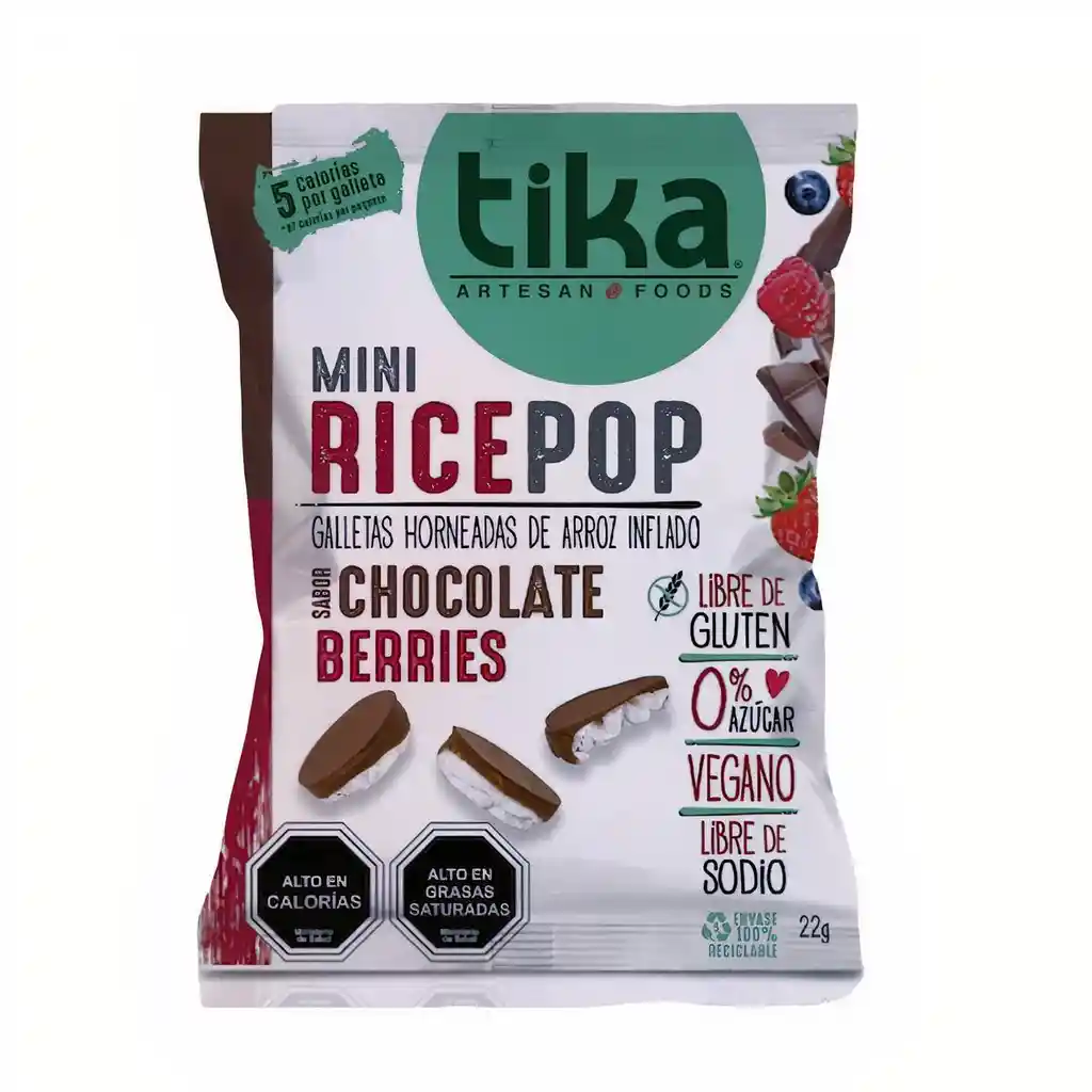 Tika Galleta Mini Rice Chocolate Berries