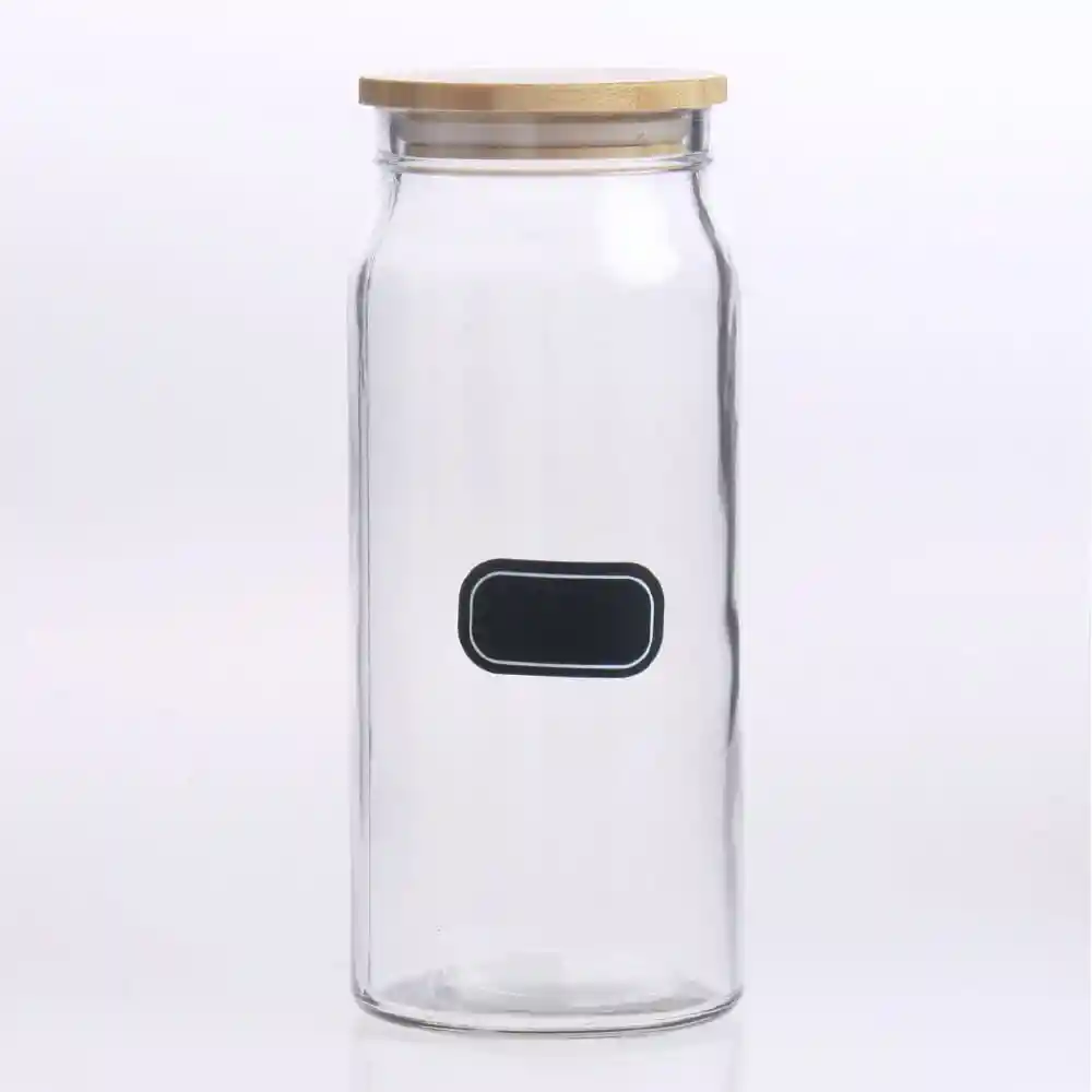 Frasco Krea Tapa Madera Con Sticker L