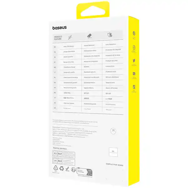 Baseus Lámina Protectora Vidrio iPhone 15 Plus Diamond Serie