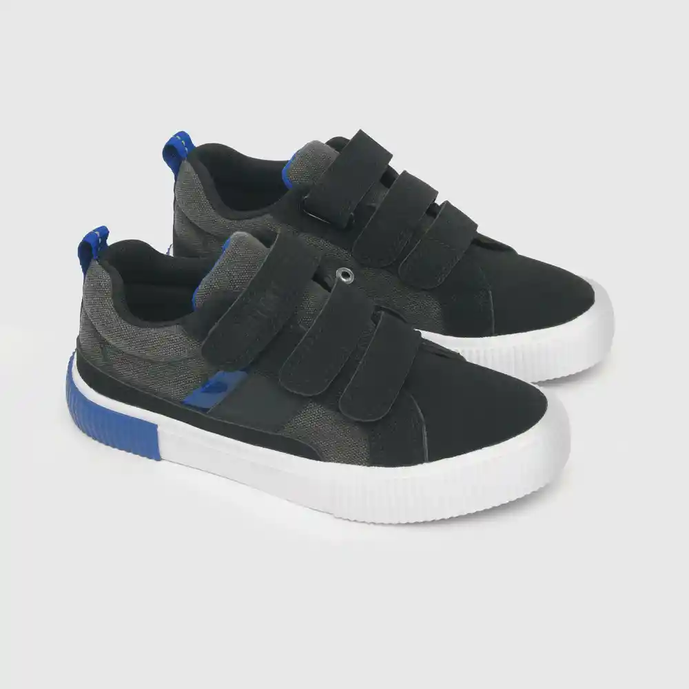 Zapatillas Urbana Tres Velcros Negro Talla 37