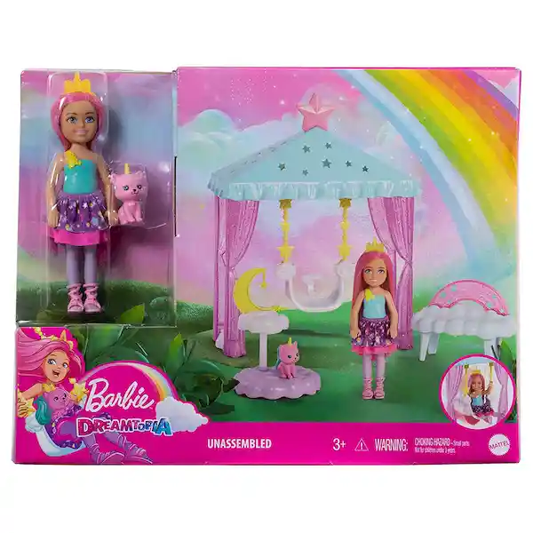 Mattel Muñeca Chelsea Columpio en Las Nubes HLC27