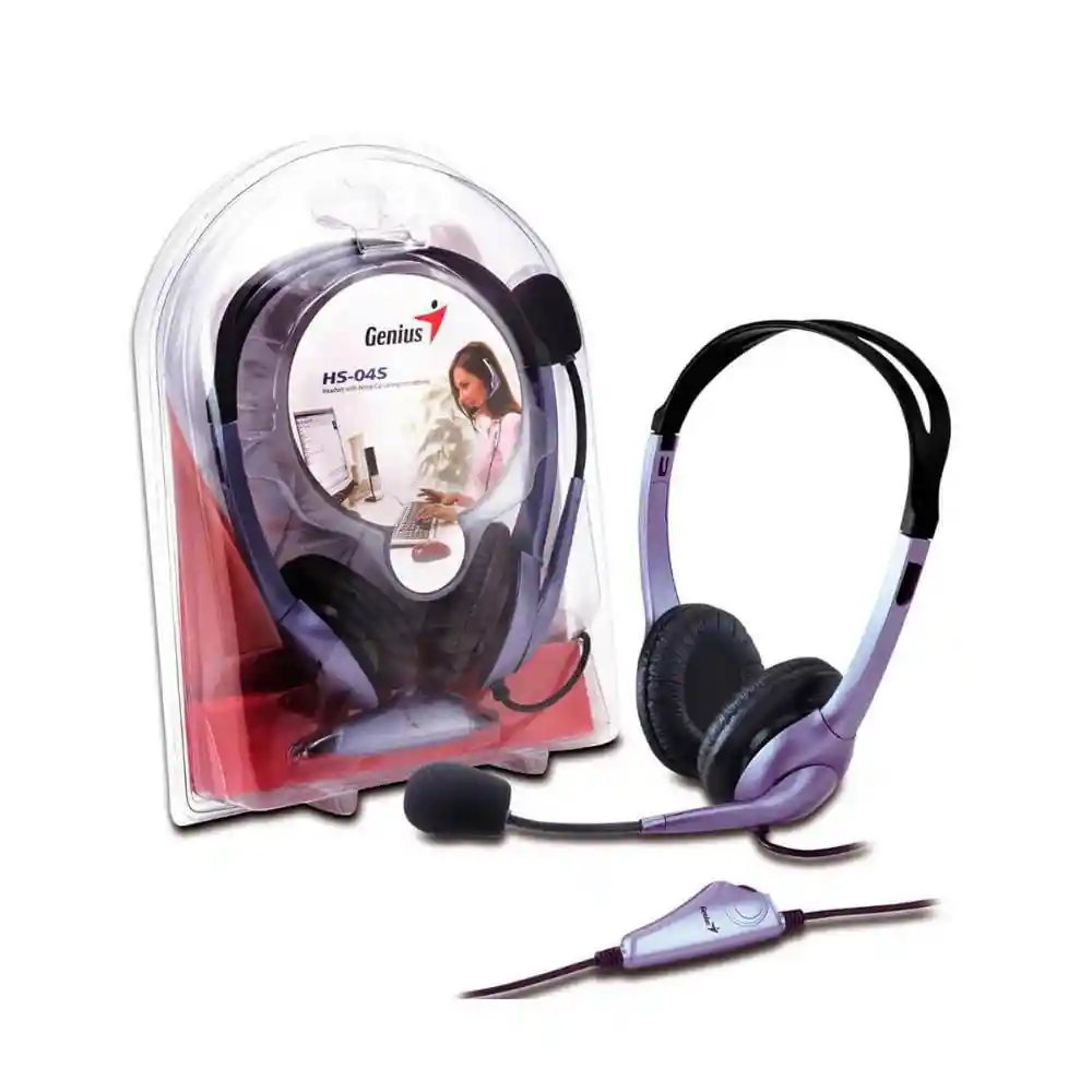 Genius Audífonos Multimedia 3.5 x 2 HS-04S