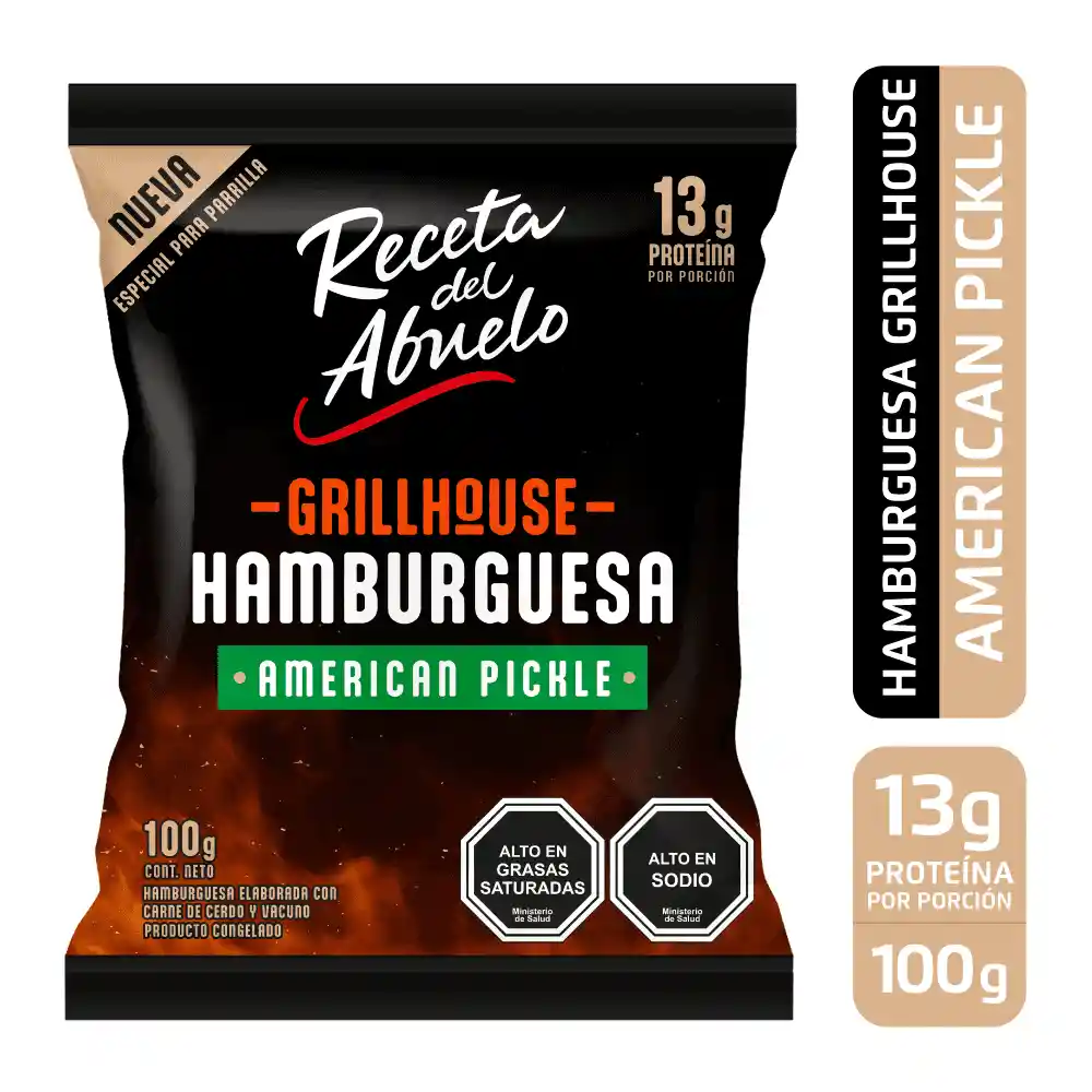 Receta Del Abuelo Hamburguesa Grill House Amarican Pickle