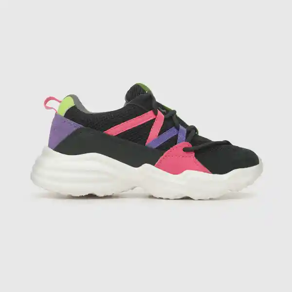 Zapatillas Urbana de Niña Negro Multicolor Talla 32 Colloky