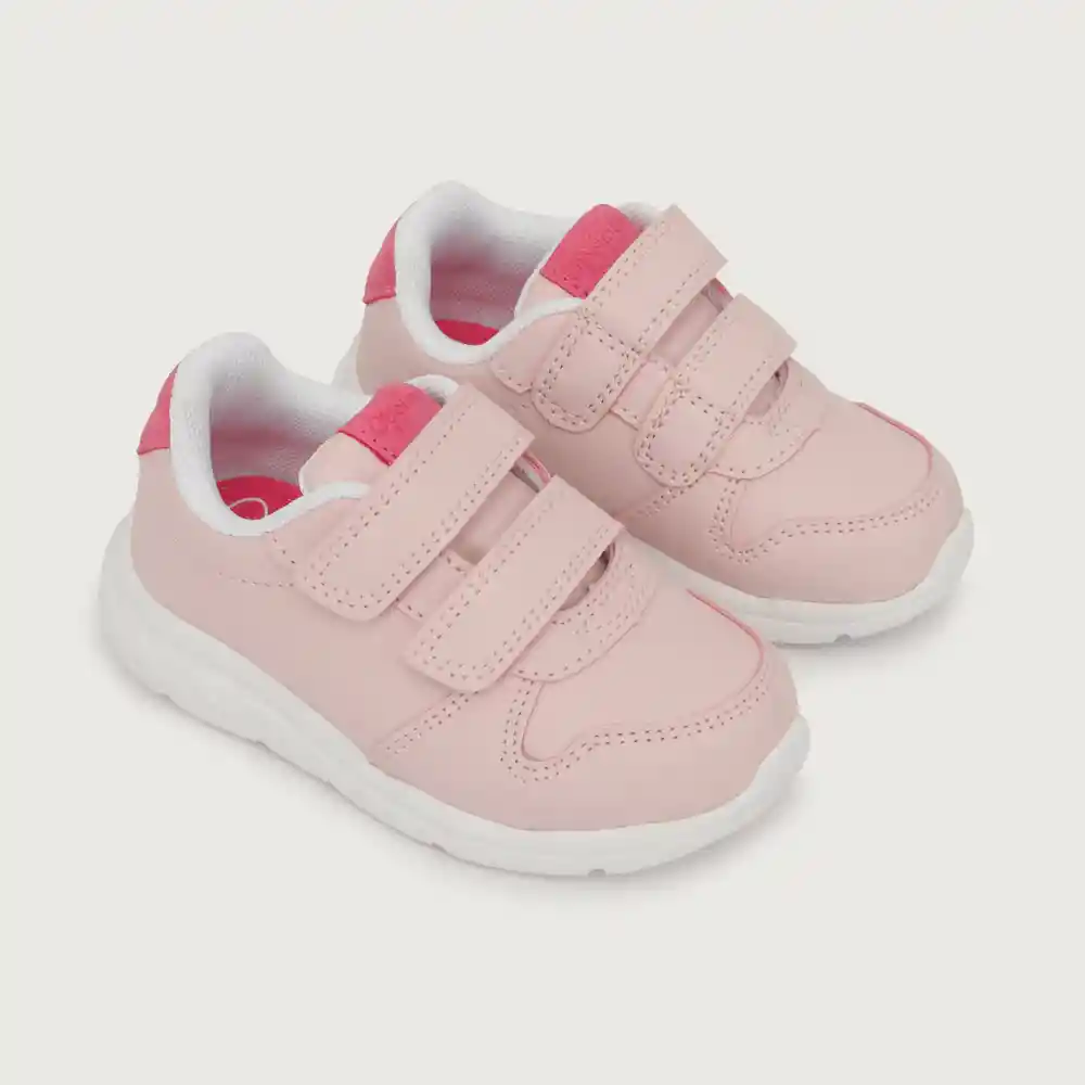 Zapatillas Deportiva Liviana Broche Niña Rosado Talla 26