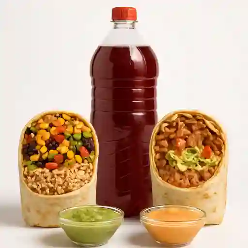 Promo Burrito 6 y Bebida 1.5 Lts