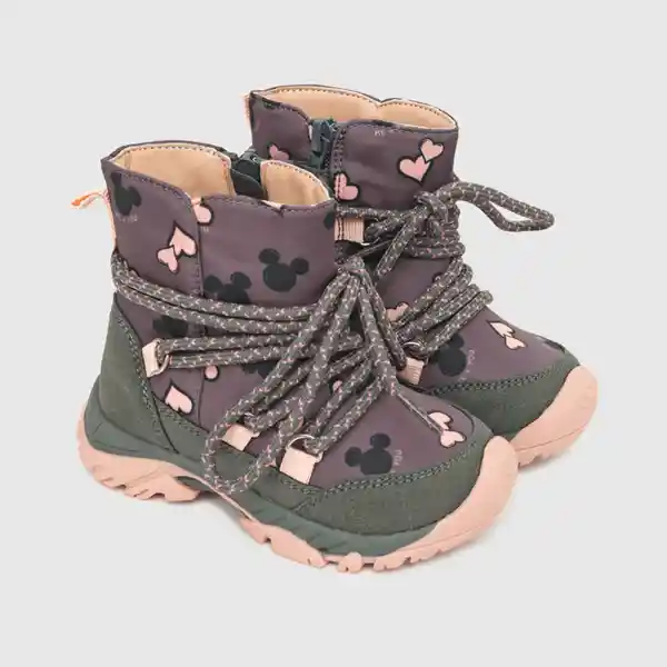 Botas Cierre Minnie Para Niña Gris Talla 26 Colloky