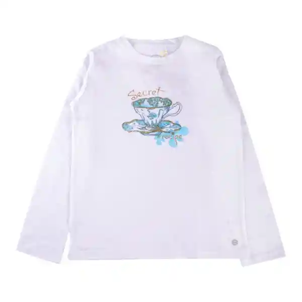 Polera Manga Larga Neutra Niña Crudo 6 Pillin