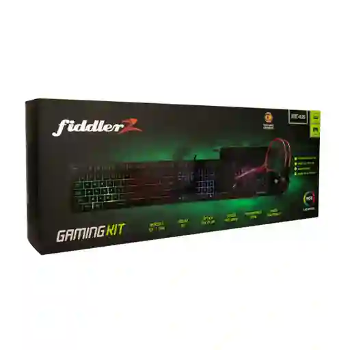 Fiddler Z Set Gamer Teclado + Mouse + Audífonos + Mouse Pad