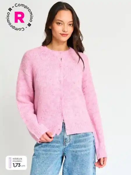 Index Suéter Cardigan Boni Color P2 Fucsia XS/S S25