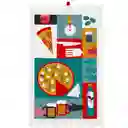 Paño Cocina de Algodón Velour Estampado Colorido