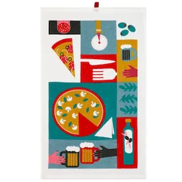 Paño Cocina de Algodón Velour Estampado Colorido