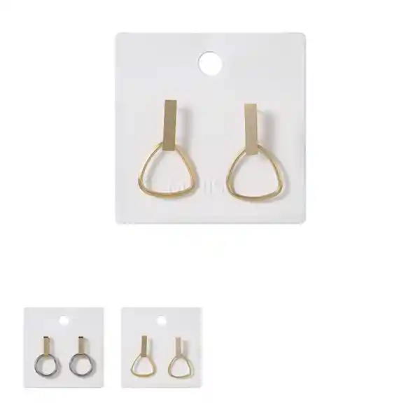 Aretes Geométricos de Metal Modelos Mixtos Miniso