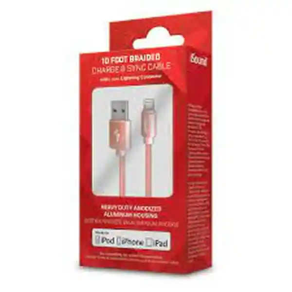 Isound Cable Lightning Heavy Duty Pink 3 m