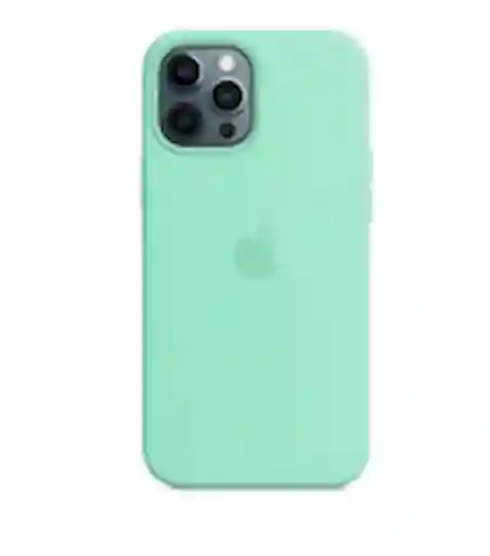 Carcasa Silicona Para iPhone 12 Pro Max Verde Agua