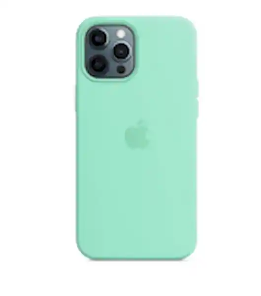 Carcasa Silicona Para iPhone 12 Pro Max Verde Agua