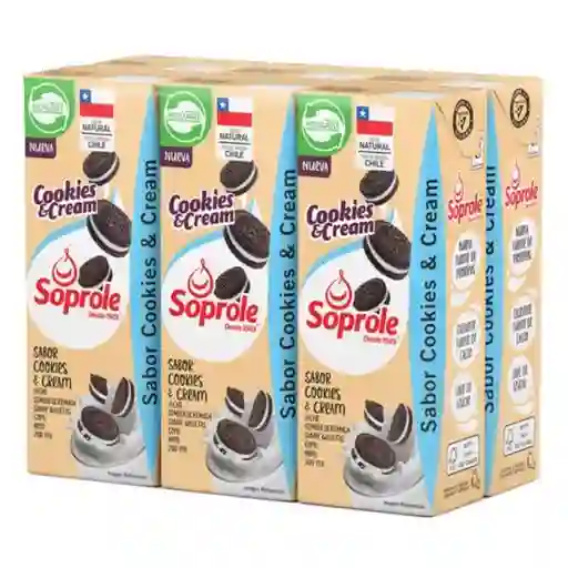 Soprole Pack Leche Sabor Cookies & Cream