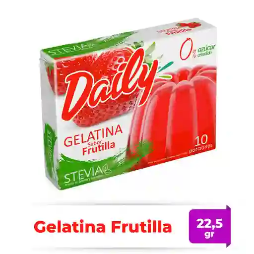 Daily Gelatina en Polvo Sabor a Frutilla sin Azúcar