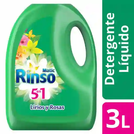 Rinso Detergente Líquido 5 en 1 Aroma Lirios y Rosas
