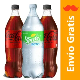 Pack Coca Cola Zero y Sprite Zero 1.5 L