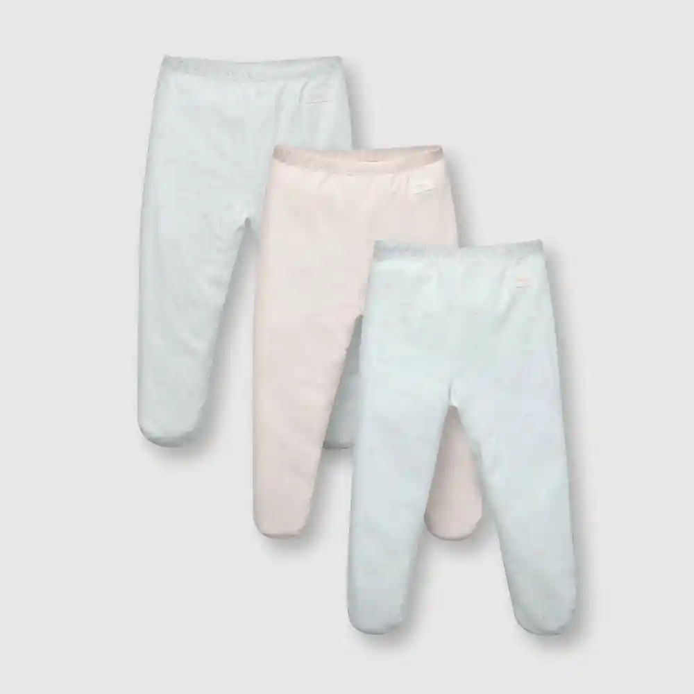 Pack Pant Ballerina Algodón Bebé Niña Rosa Talla 00m