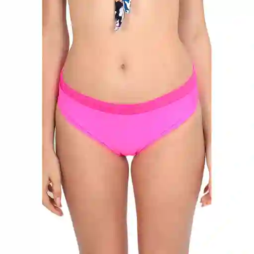 Bikini Calzón Con Transparencia Fucsia Talla L Samia