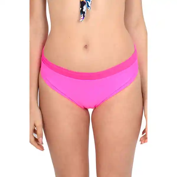 Bikini Calzón Con Transparencia Fucsia Talla L Samia