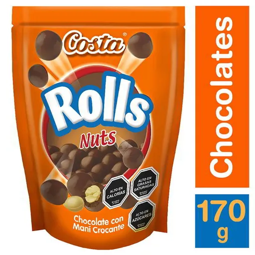 Costa Chocolates con Maní Rolls Nuts