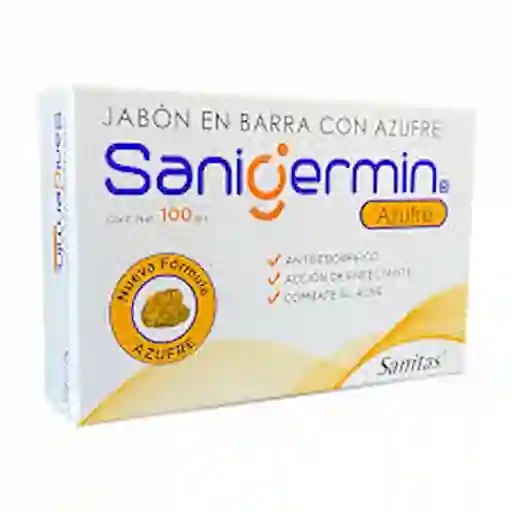 Sanigermin Azufre Jabon Barra X 100 Gr