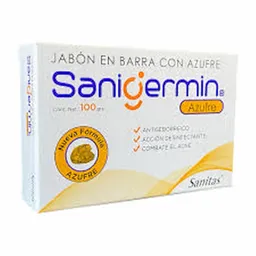 Sanigermin Azufre Jabon Barra X 100 Gr