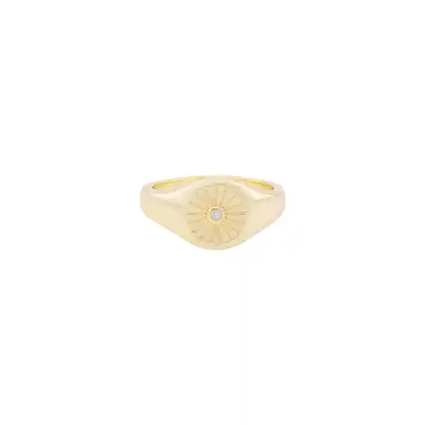 Anillo Sun Shine Baño de Oro Talla 6 Noa Joyas