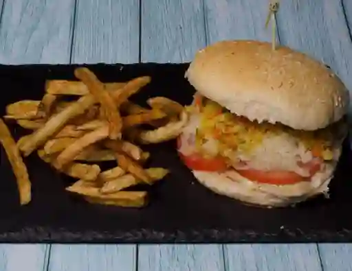 2 Sándwich Seitán Completo, Papas M