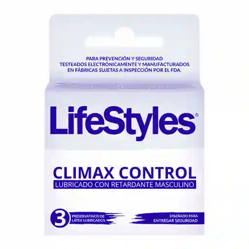  Lifestyles Preservativo De Latex Lubricado Con Retardante Climax Control 