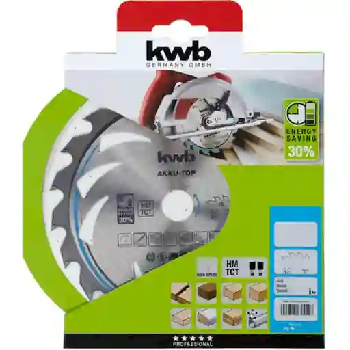 KWB Disco Sierra Circular Easy Cut 165 X 1.6 X 20 Mm 24 Dientes