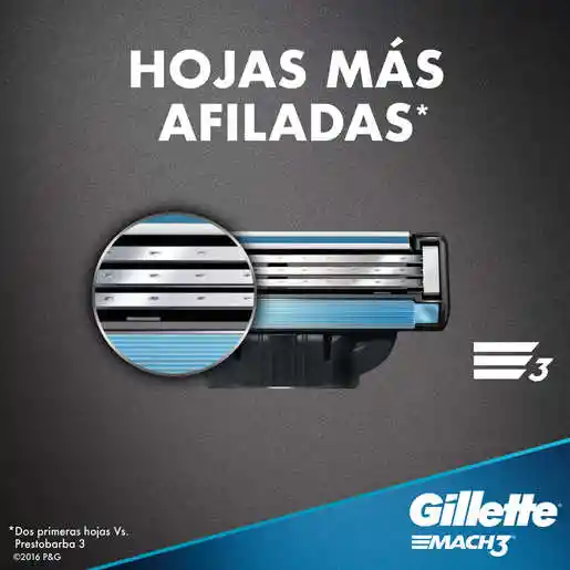 Gillette Repuesto Para Máquina de Afeitar Mach3