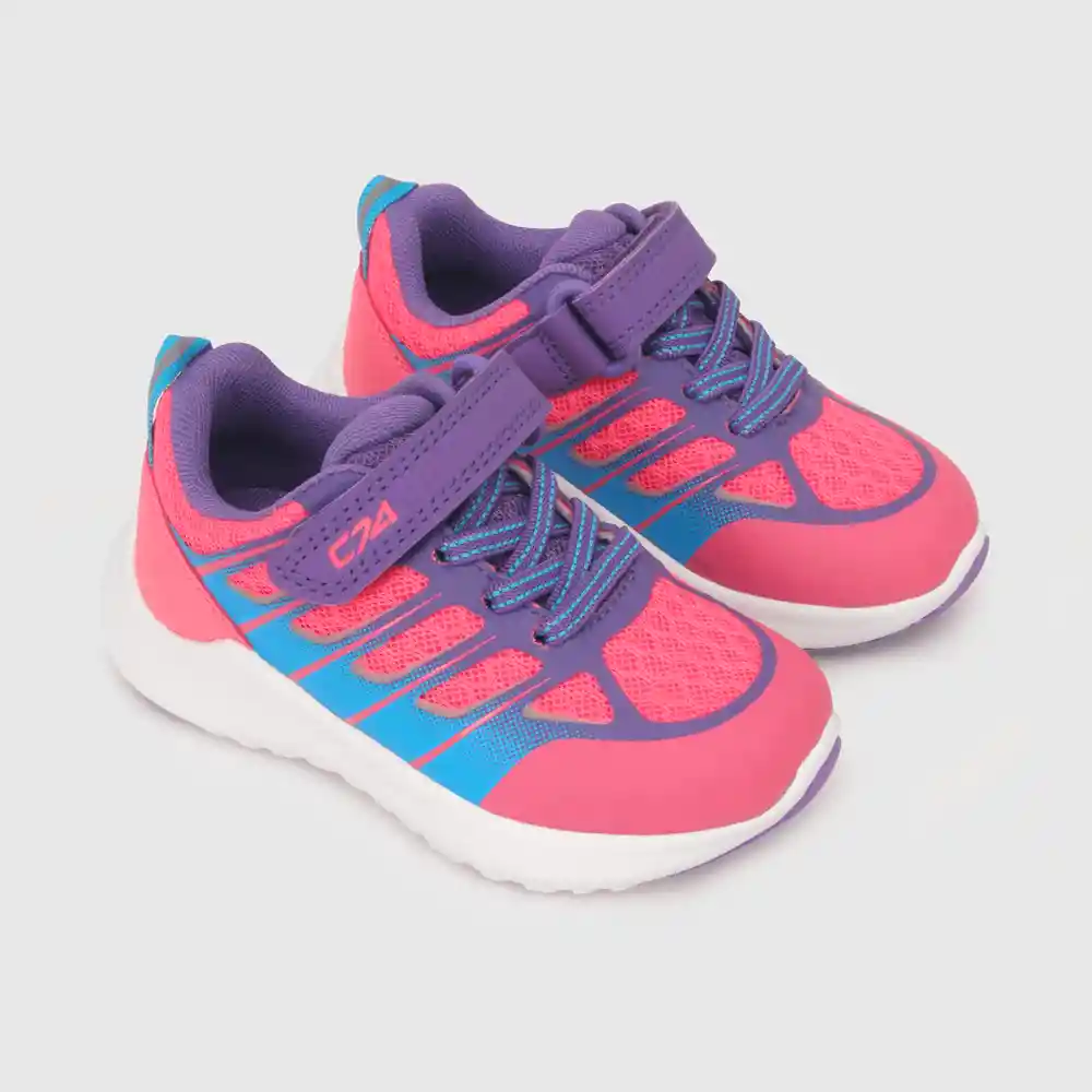 Zapatillas Deportivas Para Niña Rosa Y Morada Talla 22