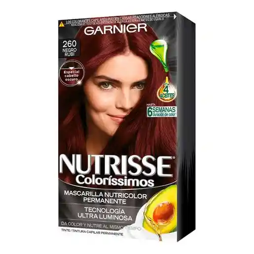 Nutrisse Tinturas Permanentes 260 Negro Rubi