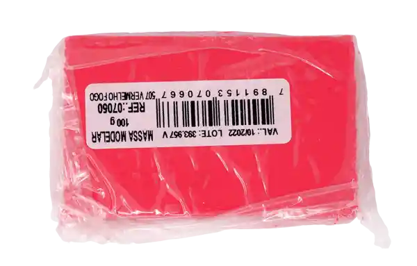 Acrilex Tableta Plastilina Color Rojo1 (507 Vermelho Fogo)