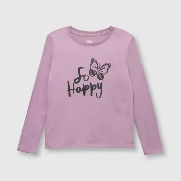 Polera Estampada de Niña Lila Talla 8A Colloky