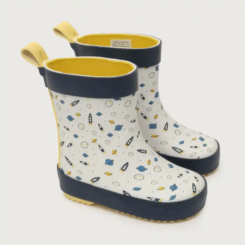 Botas Estampado Espacial Niño Azul Talla 22