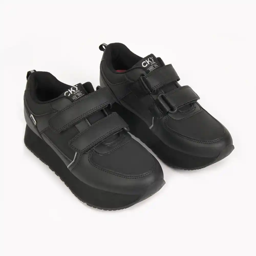 Zapatillas Escolar De Senior Niña Negra Talla 38