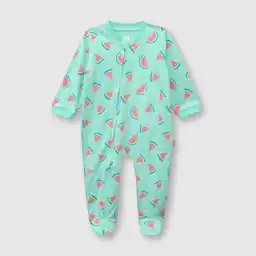 Pijama Entero de Bebé Niña Aqua Talla 9/12M Colloky