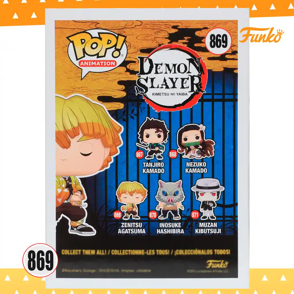 Funko Pop! Figura de Colección Animation Demon Slayer Zenitsu