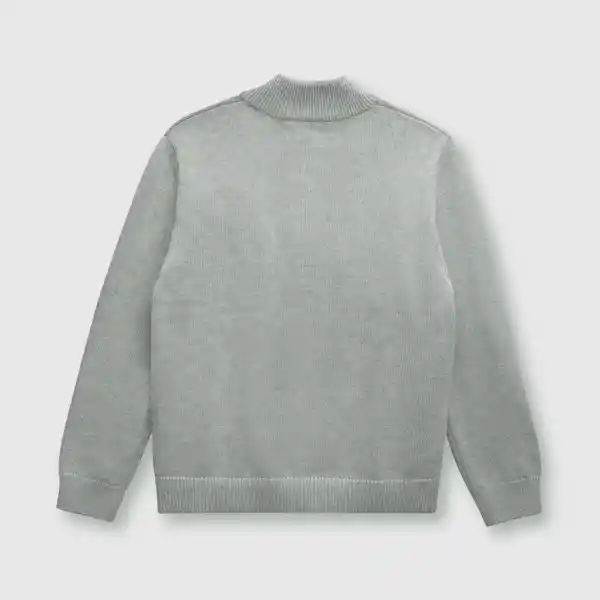 Sweater Clásico de Niño Gris Melange Talla 8A Colloky