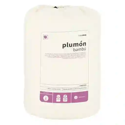 Plumón Bambú Color Blanco 1.5 Plaza