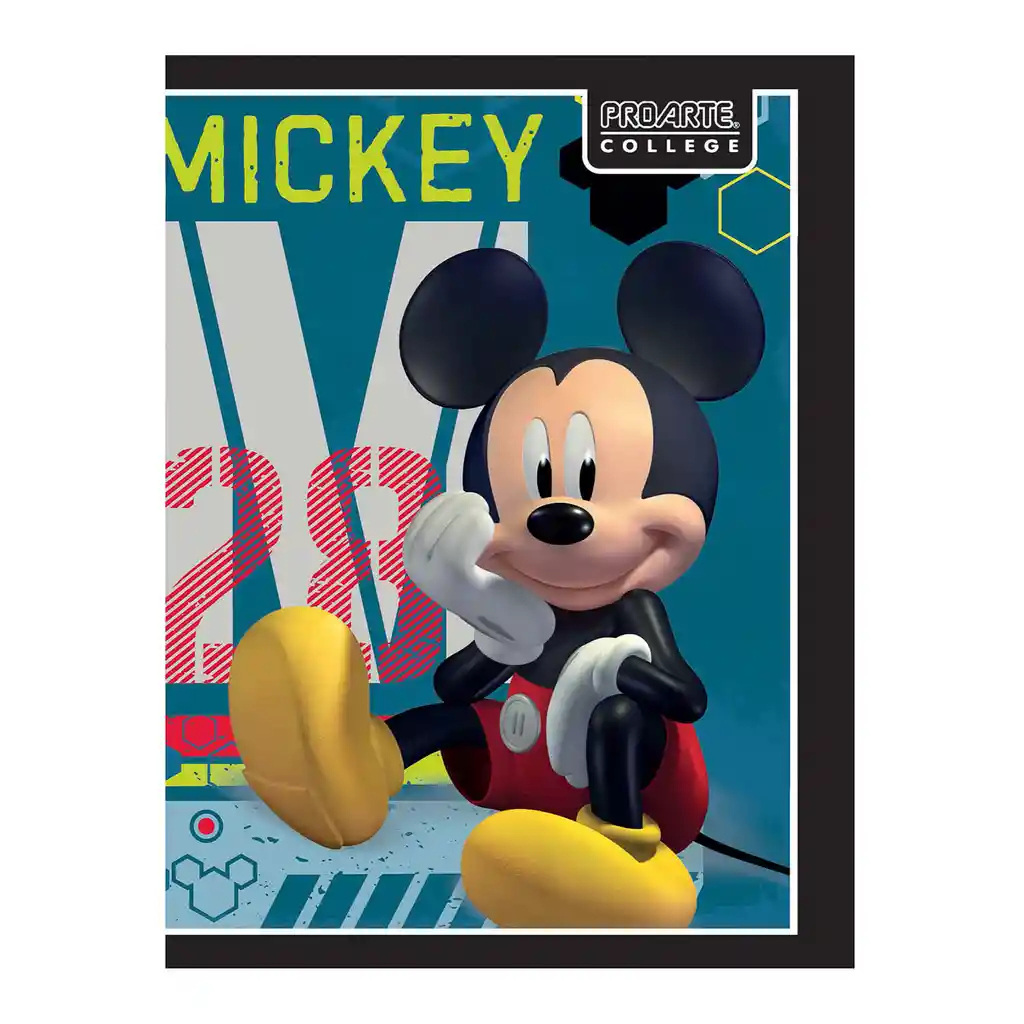 Proarte Cuaderno College Mickey 80 Hojas 7 mm