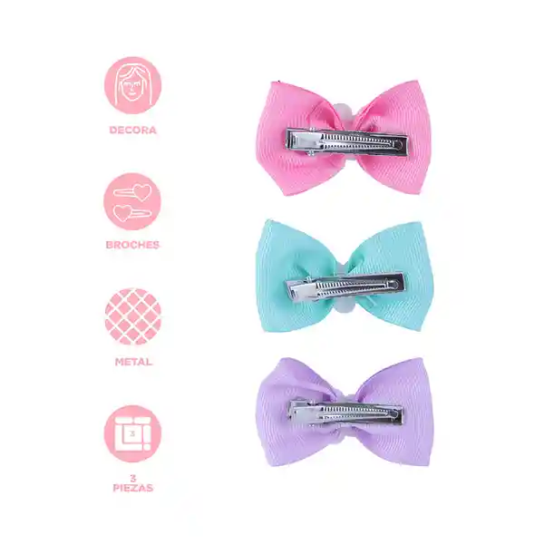 Set Broches Para Cabello Forma de Moño Miniso