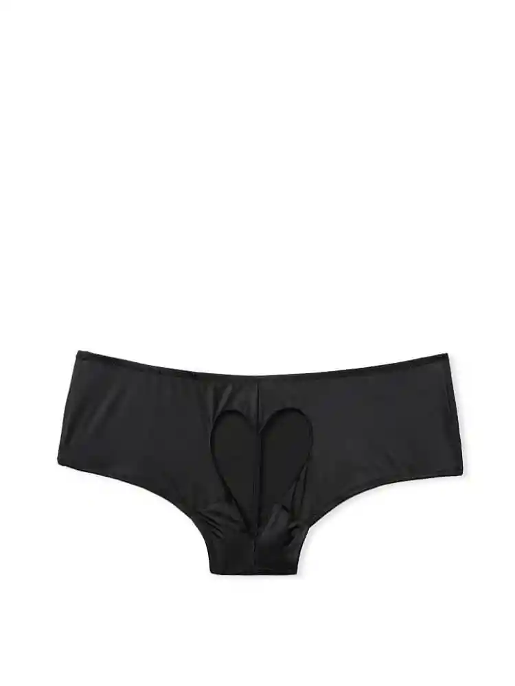 Victoria's Secret Panty Cheeky Con Corazón Negro Talla L