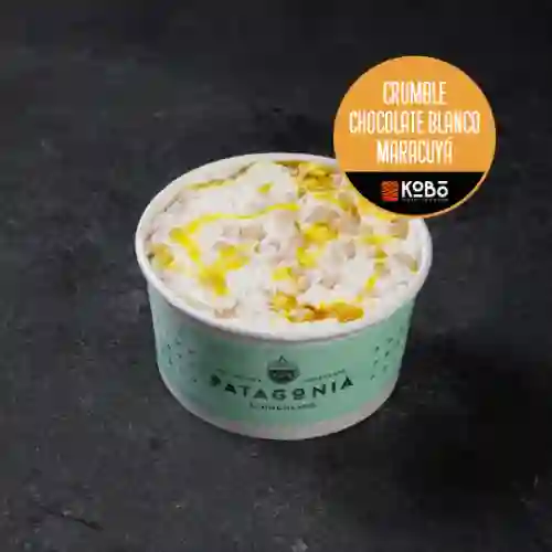 Helado Crumble Chocolate Blanco Maracuyá